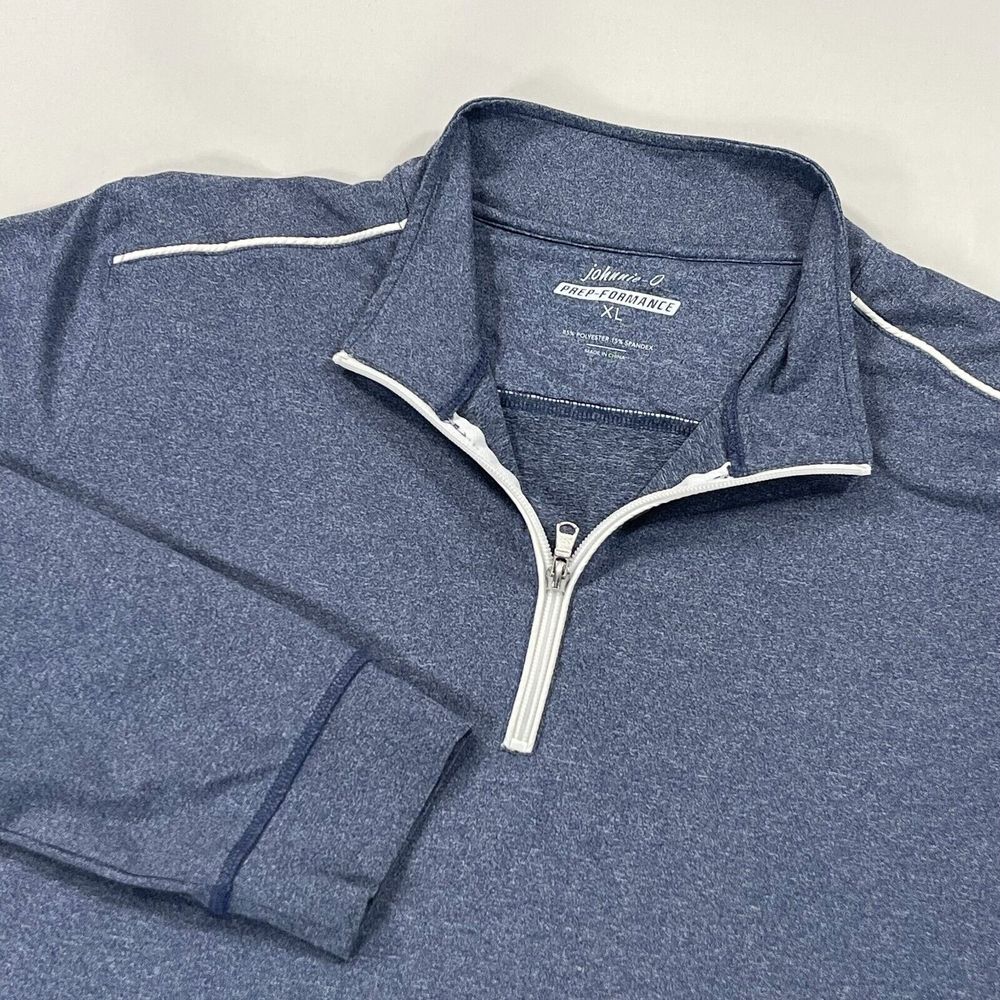 johnnie-O Blue Zip Up Sweater